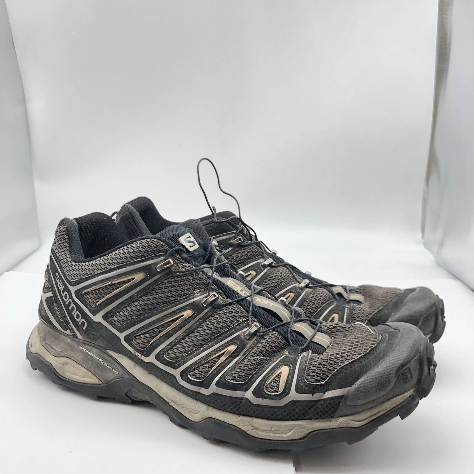 Salomon X-Ultra Prime Mens Size 12.5 Black Mountain Trail Running Hiking Shoes