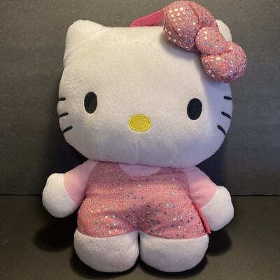 2012 HELLO KITTY BACKPACK BY SANARIO PLUSH PINK Sequin 14 Zipper Broken  Read | eBay