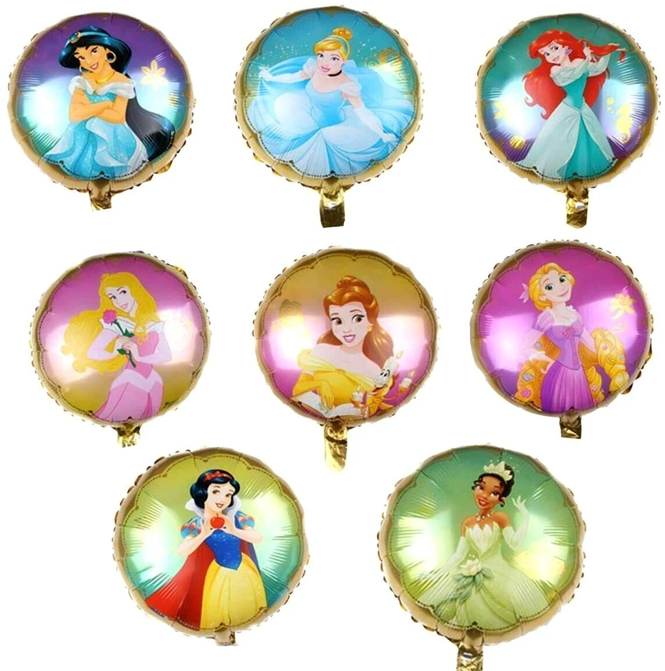 8pcs Princess Helium Foil Balloon Set Party Supplies Birthday Decoration - image 3 of 4