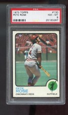 1973 Topps #130 Pete Rose PSA 8 Graded Baseball Card MLB Cincinnati Reds