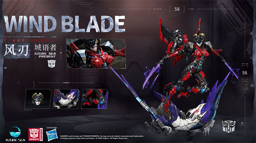 IN STOCK AS AzureSea Studio Transformation toys Windblade