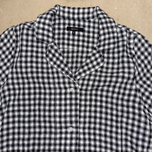 Quince Women's White 100% European Linen Short Sleeve Shirt sz S Button Up - Picture 2 of 7