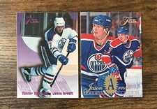 1994-95 Flair Hockey Center Spotlight #1 & Base #56 Jason Arnott Oilers (2)
