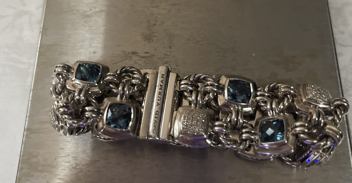 David Yurman Renaissance Sterling Blue Topaz Diamond David Yurman Renaissance Sterling Blue Topaz Diamond