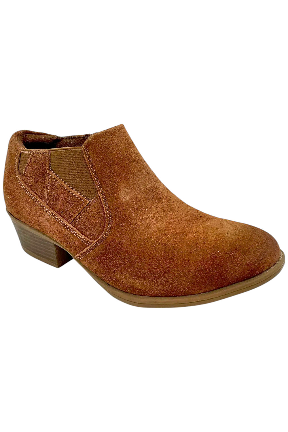 Женские кожаные ботильоны Earth Origins из замши Christine Tobacco