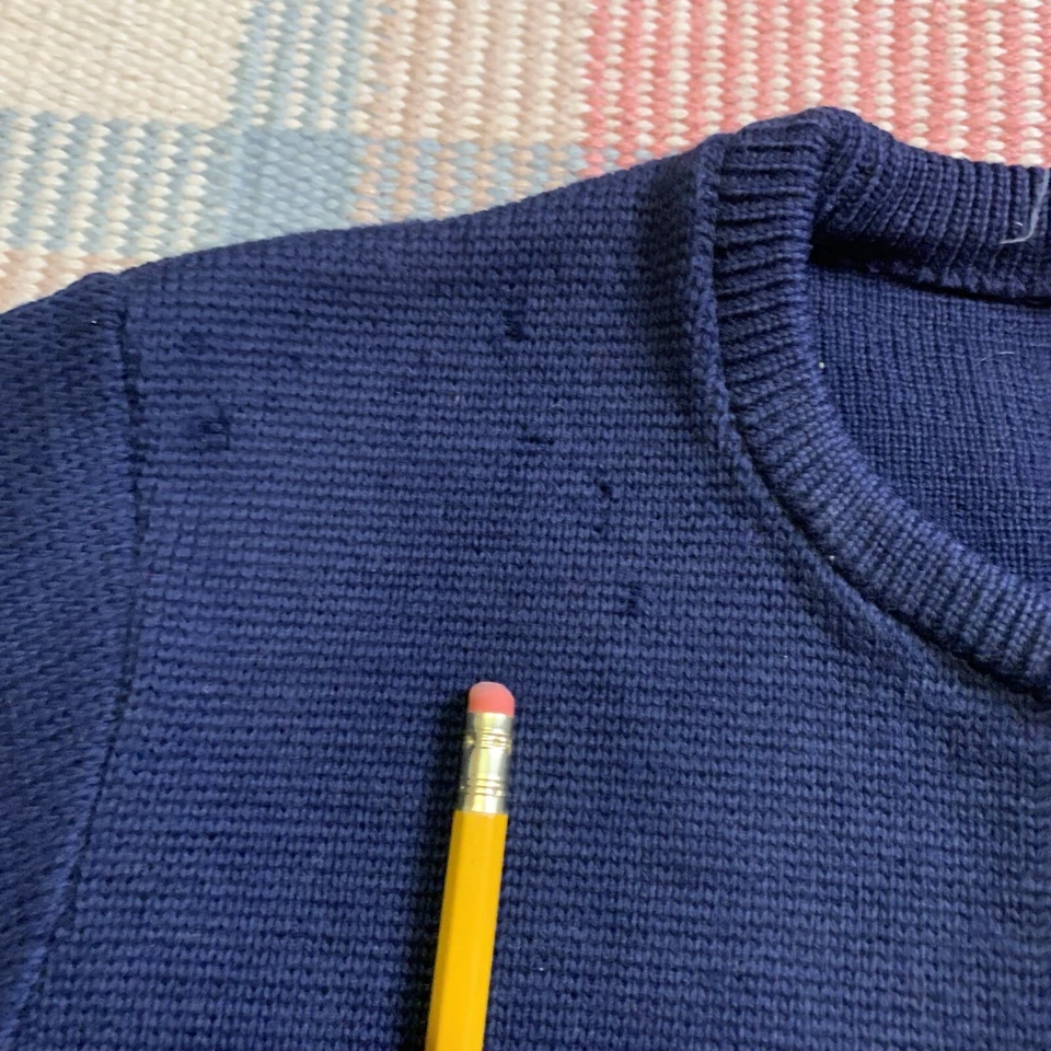 Suéter De Colección Pendleton Azul Marino Copo de Nieve Lana Grunge Talla Pequeña ¡¡Hecho en EE. UU.!!! Foto 3 de 4