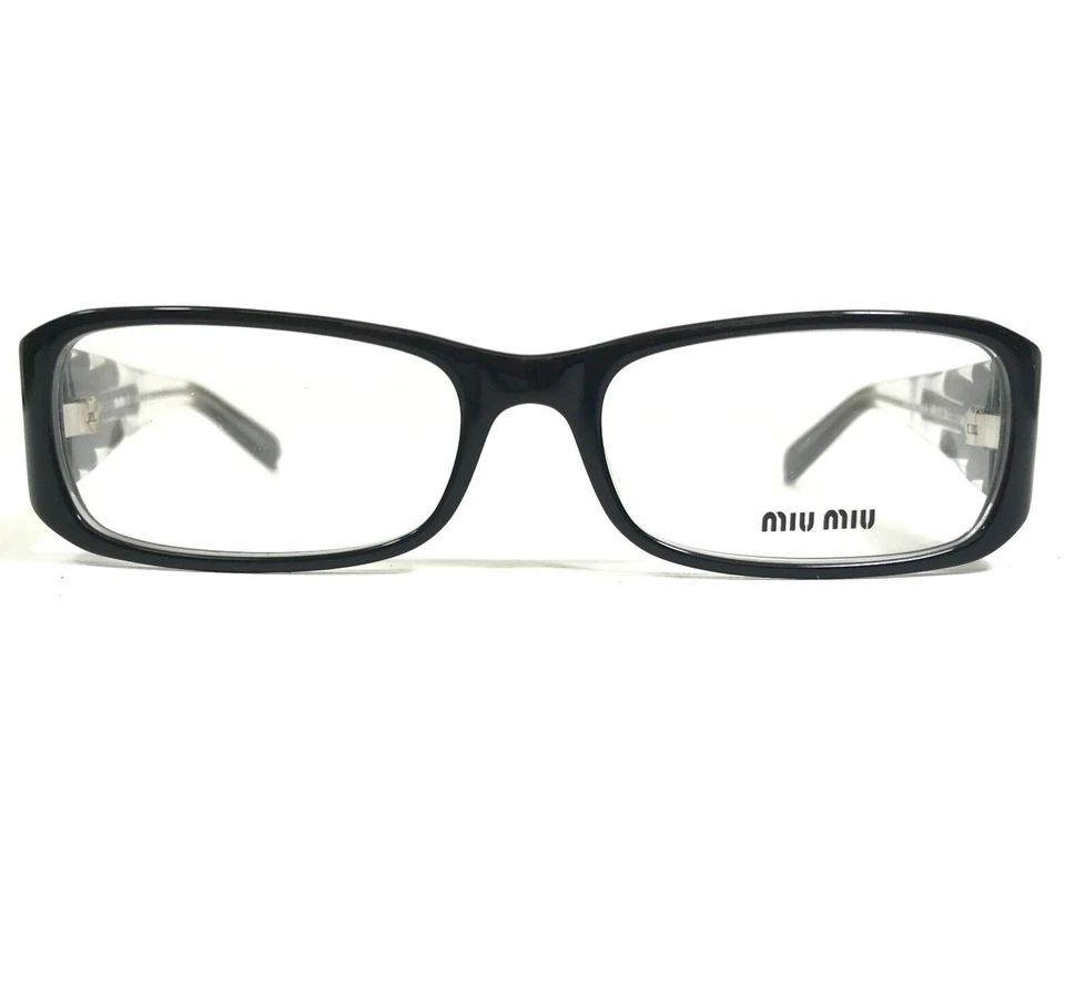 Monturas para gafas Miu Miu VMU19C 5BM-1O1 transparente negro gris cuadrado 53-16-130 Foto 2 de 4