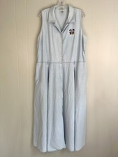 Vintage 90s Y2K Disney Maxi Shirt Dress XXL Mickey Minnie Eiffel Tower Paris