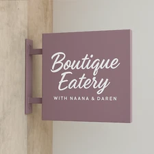 Custom LED LightBox Sign Storefront Business Logo Blade Sign OutdoorWall Display