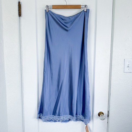 Reformation | NWT Beatrice 100% Silk Midi Skirt Two Piece Set Viola Blue 10 $298 - Foto 12 di 16