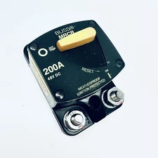 Blue Sea Systems 7149BSS Circuit Breaker 187 Sfcmt 200 Amp, 48V DC