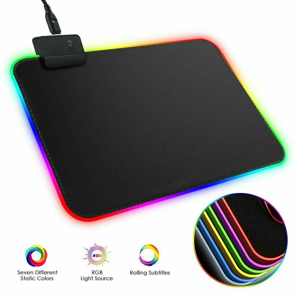 RGB Gaming Mouse Pad with Color-Changing LED Lights for PC & Laptop-image