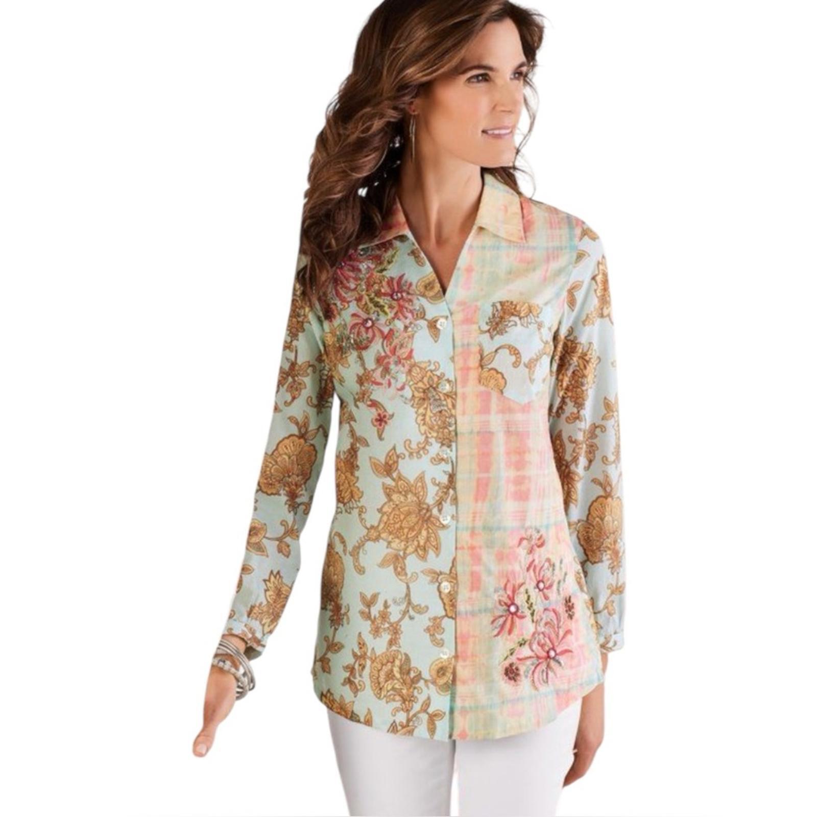 SOFT SURROUNDINGS Descansa Tunic Button Down Shir… - image 1