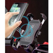 New 12V Motorcycle USB Charger Phone Mount Holder 15W Wireless Fast Charging