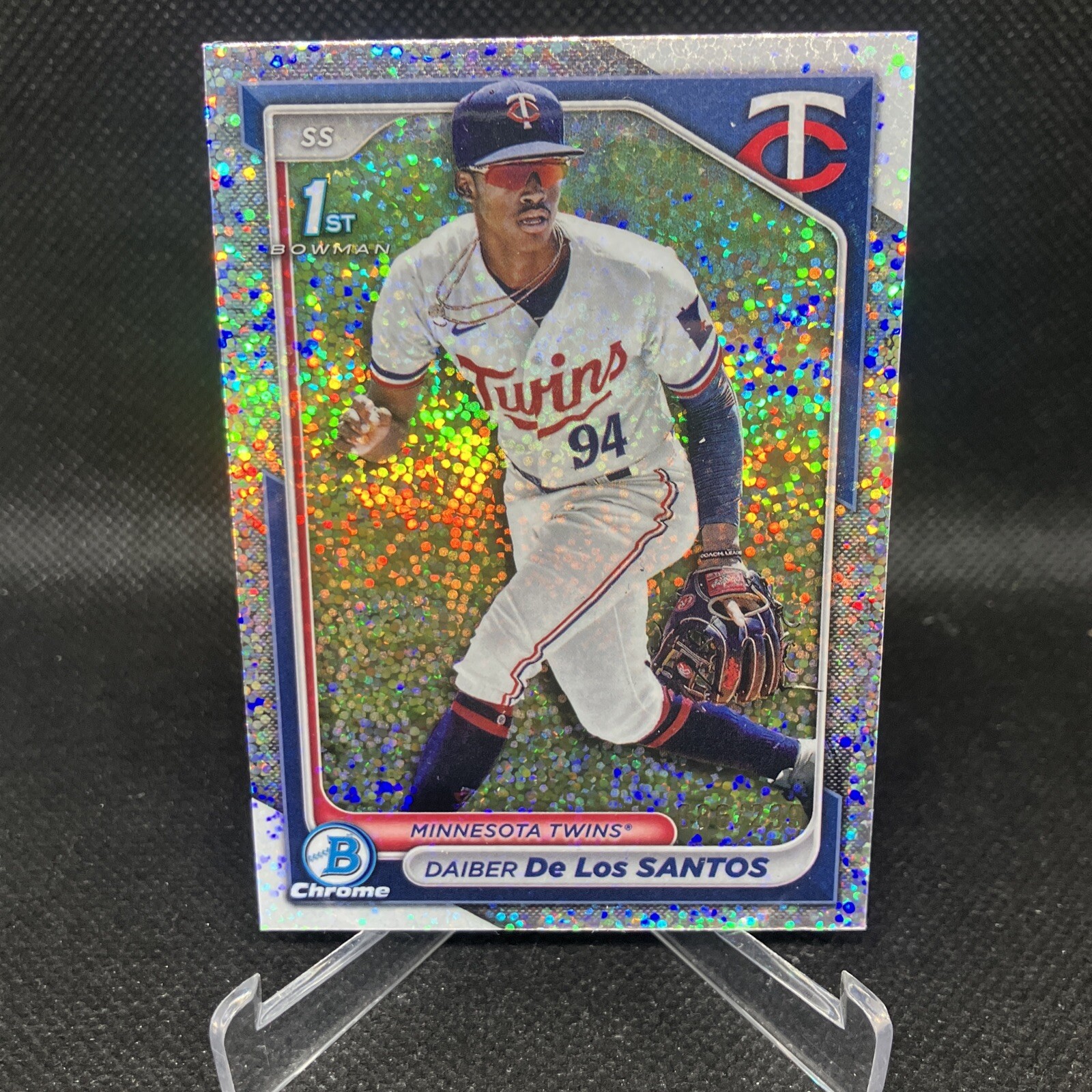 2024 Bowman Chrome Daiber De Los Santos 1st Speckle Refractor /299 #BCP-185