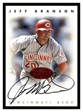JEFF BRANSON LEAF SIGNATURE SERIES ON CARD AUTOGRAPH AUTO CINCINNATI REDS