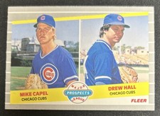 1989 Fleer Mike Capel / Drew Hall Major League Prospects Rookie Card 643 Cubs EX. rookie card picture