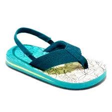 Cat Jack Toddler Boys' Blue Leaf Print Shawn Flip Flop Sandals Size 5/6, 9/10
