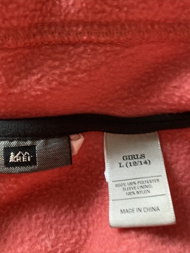 Girls REI Soft-shell and Fleece 2-in-1 Snow Jacket Size Large 12/14 Salmon Pink - Picture 4 of 10