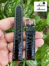 26mm 24mm 22mm 21mm 20mm 19mm 18mm 16 14 Black alli../ Leather Watch Strap Band