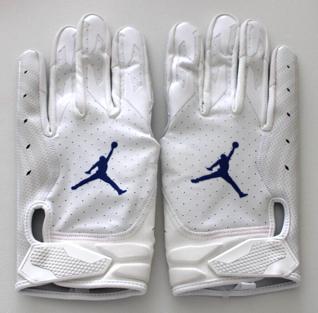Nike Jordan New York Giants Vapor Jet Football Gloves Sterling