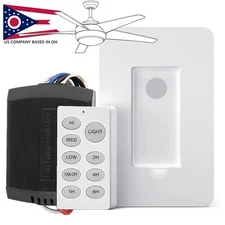 Nexete Universal Ceiling Fan & Light Remote  Control  Kit  3 Fan  Speed & Timing