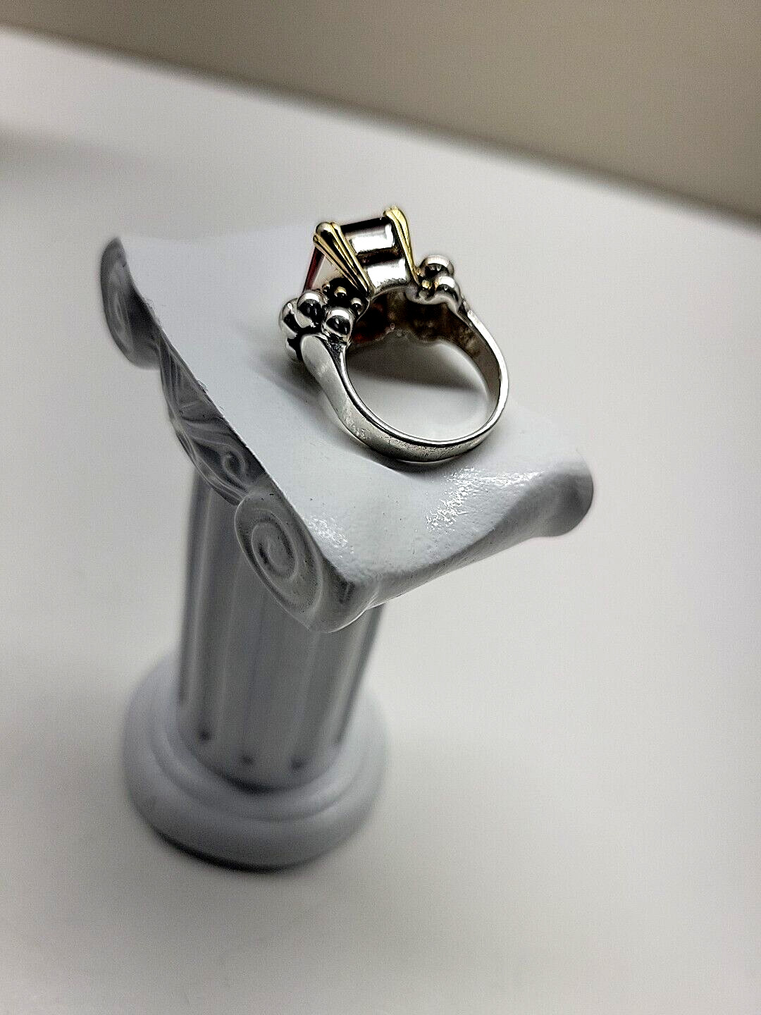 Ladies 925 sterling large ruby /garnet gemstone R… - image 3