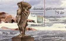 Alands 1997 75 Years of Autonomy Sheet Finland Hologram Sheetlet Sculpture Aland