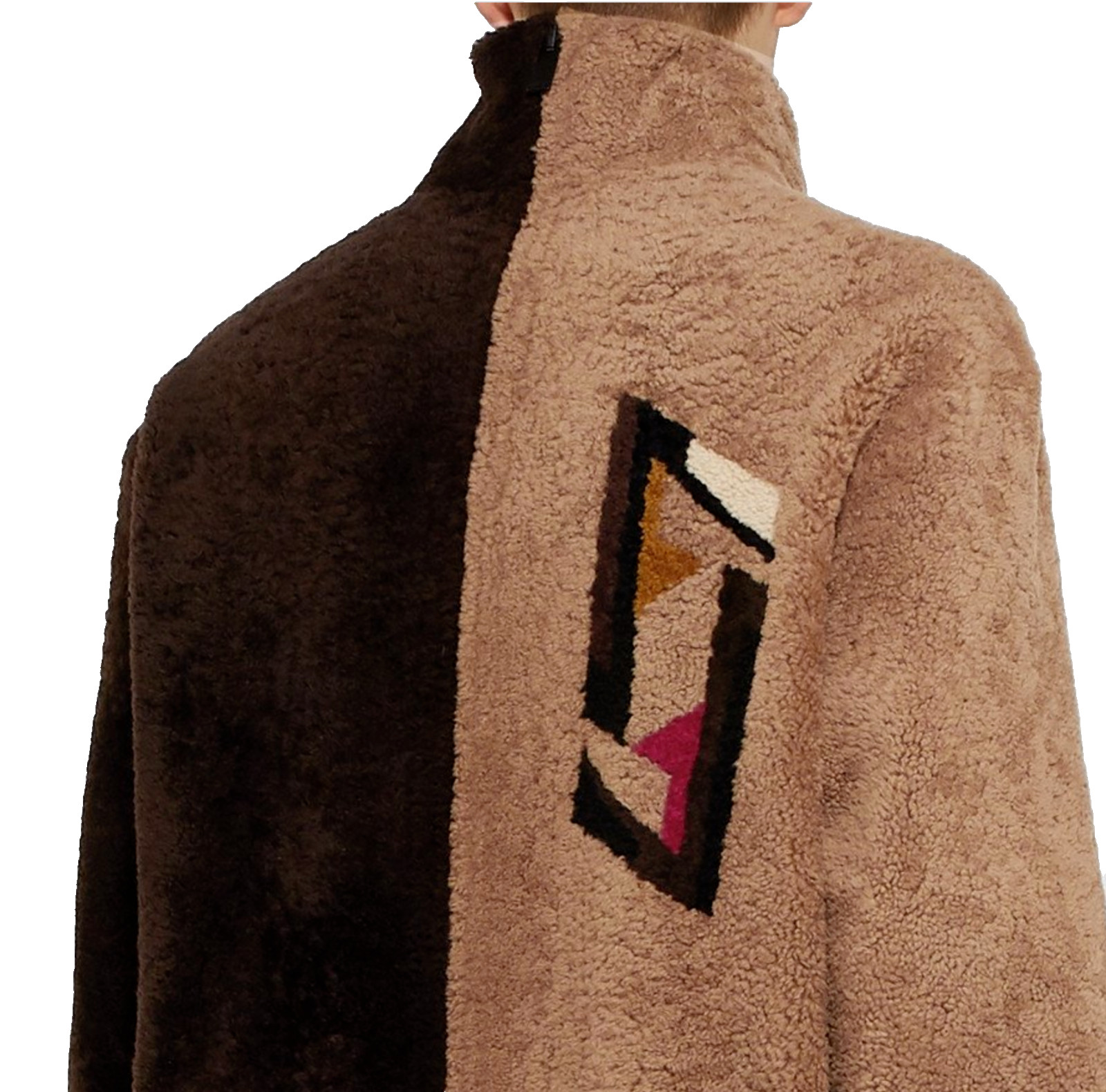 FENDI Deadstock Rare Reversible Logo Inlaid Shearling Jacket Bomber Jacket 46 image 4