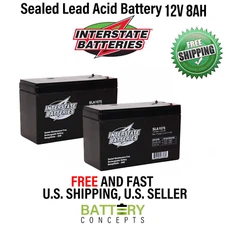 Brooks Straight Stairlift Replacement Batteries 12V 8Ah F1 2Pack