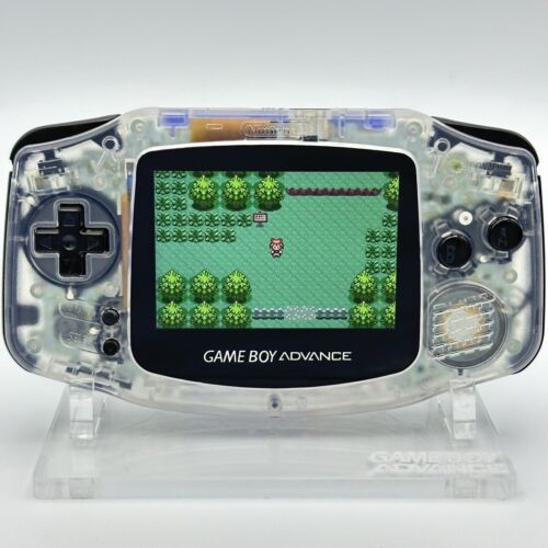 Nintendo Game Boy Advance GBA iPS V2 Backlight Backlit LCD Console Clear & Black - Afbeelding 1 van 3