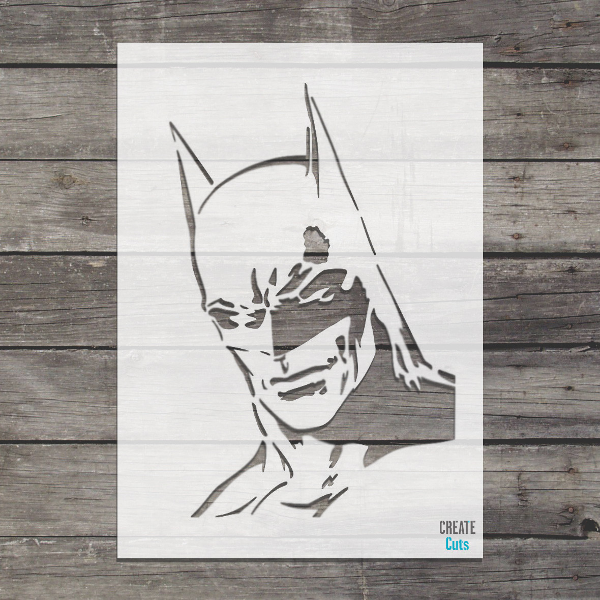 Batman STENCIL Template Famous People Large Superhero Batman Face Decor | eBay