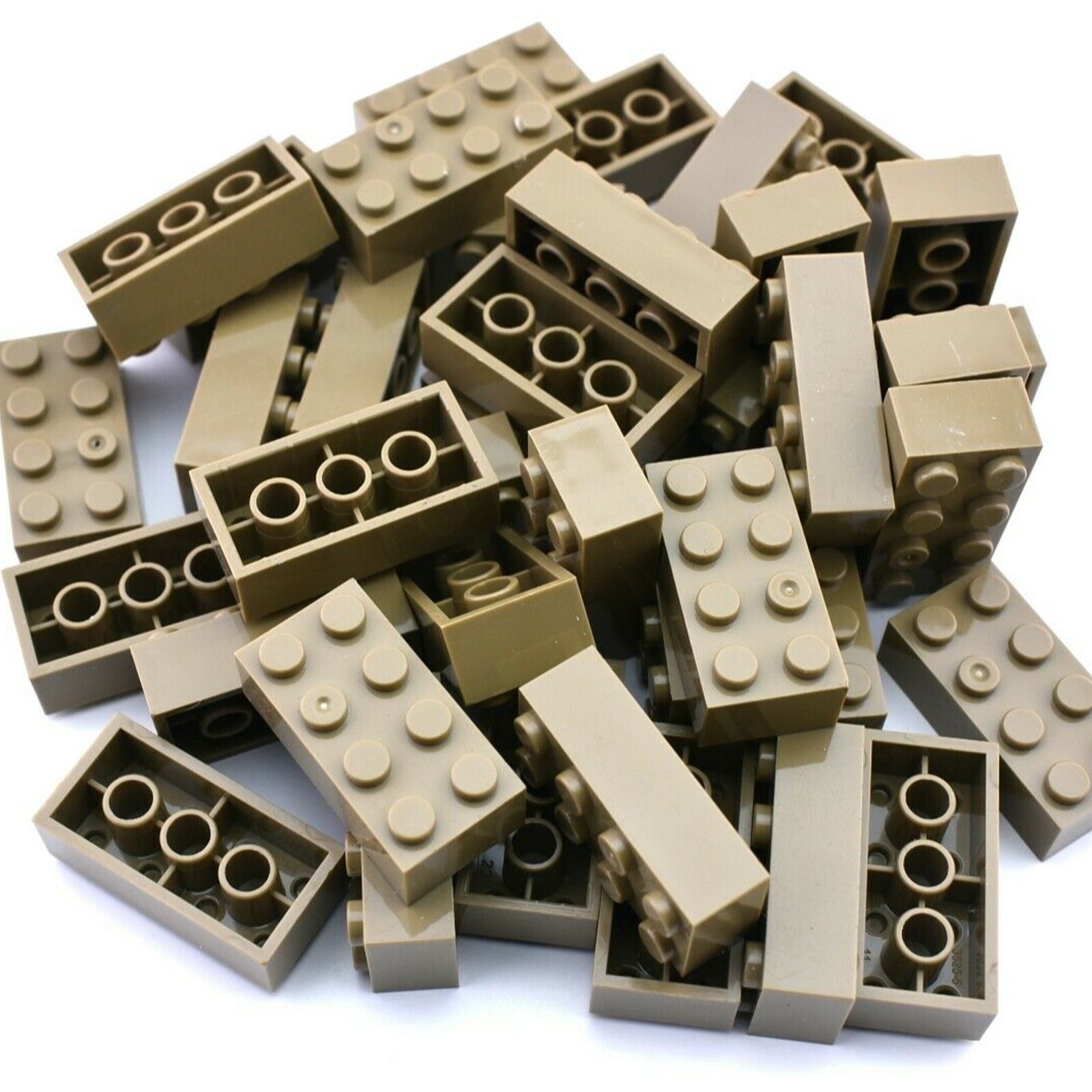 Tm Bricks TCM BRICKS Dark Tan 2x4 Brick X50 Compatible Parts & Pieces fits 3001 ...
