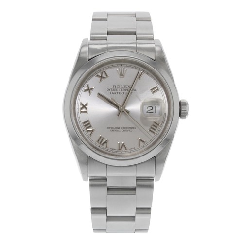 rolex datejust 16200 stainless steel automatic mens watch