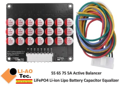 7S 5A Li-ion Lifepo4 LTO Lithium Active Equalizer Balancer Capacitor 5S 6S 7S