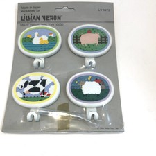 Lillian Vernon Vintage 1983 Farm animals Country Grandmacore metal Hooks Sealed