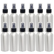 4 fl oz Aluminum Bottle w/ Black Spray Cap FREE SHIPPING - GreenHealth