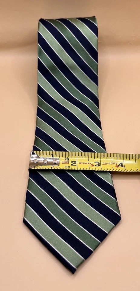 Corbata para hombre US Polo Assn diseño a rayas verde usada en excelente estado Foto 2 de 3