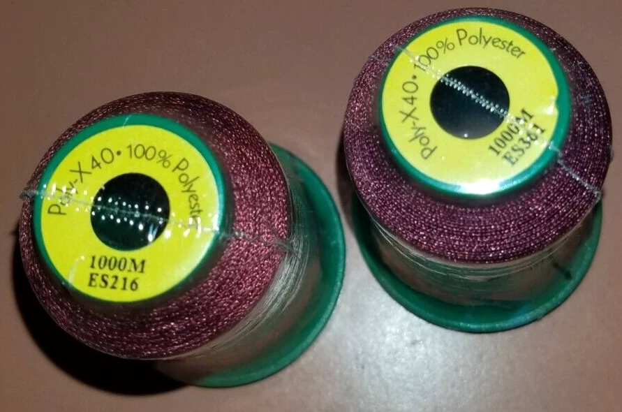 Lot of  2 New Maroon Poly-X 100% Polyester Machine Embroidery Thread - Image 2 of 3