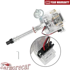 HEI SUPER CLEAR CAP 65,000 VOLT DISTRIBUTOR FOR SBC BBC V8 CHEVY 1955-1986