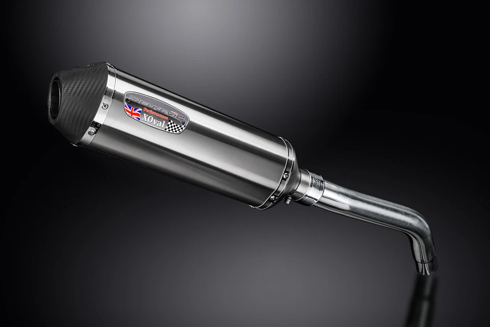 Triumph Tiger 800 XC 2011-19 Kit de silenciador de escape de acero inoxidable X-Oval de 13,5" Foto 3 de 4