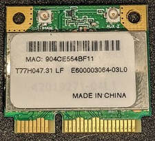 Mini WiFi 802.11b/g/n Wireless LAN PCIe Mini Atheros AR5B93 T77H047.31