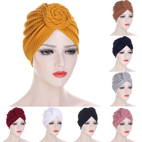 Women's Muslim Hijab Cancer Chemo Hat Turban Cap Cover Hair Loss Head Scarf Wrap - Picture 1 of 29