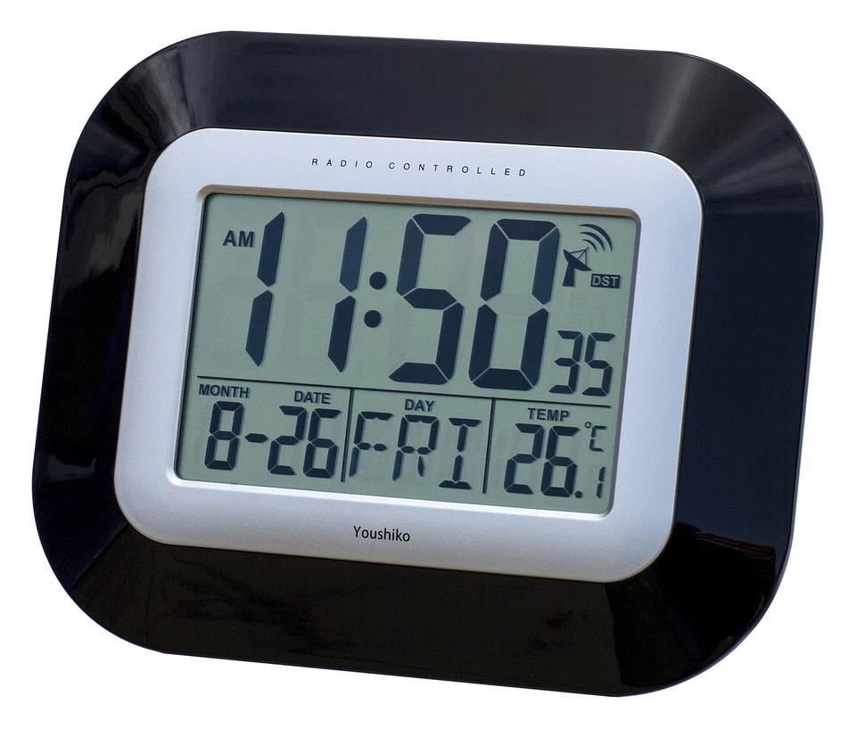 Radio Controlled Wall Clock or Desk Clock Large LCD UK & Ireland Version - Image 4 of 4