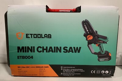ETOOLAB 20V Electric Mini Chain Saw (2 Batteries & 2 Chains)