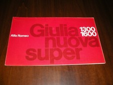 ALFA ROMEO BROCHURE "GIULIA NUOVA SUPER 13001600 " ORIGINALE OTTIME CONDIZIONI