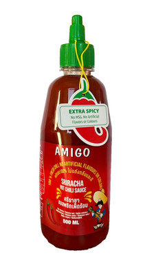 Extra Spicy Hot Sriracha Chilisauce 500ml Chili sehr scharfe Chilli Sauce C