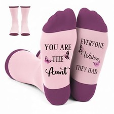 Aunt Butterfly Socks Aunt Gifts for Mothers Day Christmas Birthday Gift for