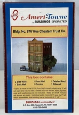 Ameri-Towne O Scale Bldg No. 876 Wee Cheatem Trust Co Building Kit Sealed New
