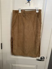 Halston Heritage Suede Pencil Skirt Size 4